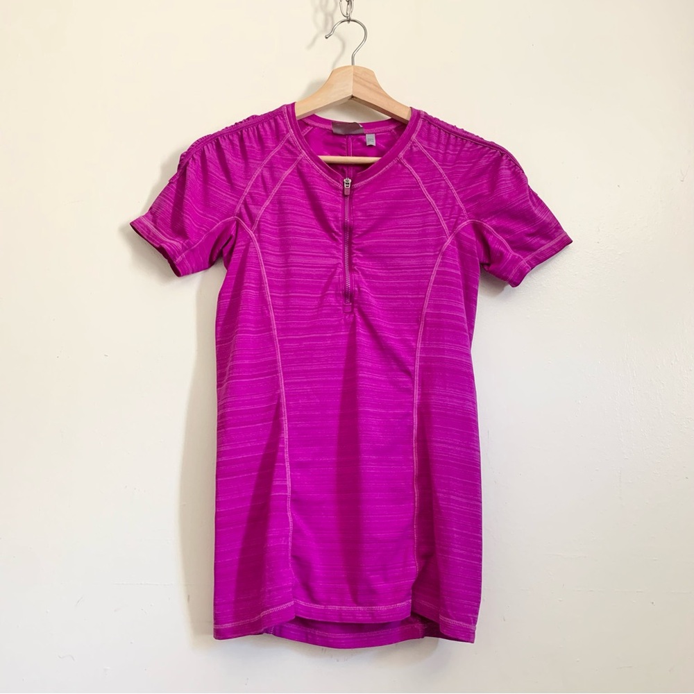Athleta Purple Sports Yoga Athletic Zip Front Top Size XS Tall